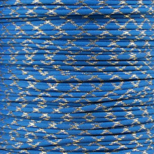 Royal Blue With Gold Metallic X - 550 Paracord 3 Royal Blue With Gold Metallic X - 550 Paracord