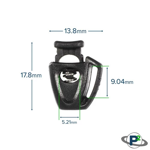 Micro Slider Cord Locks - Black 4 Micro Slider Cord Locks - Black - Image 2