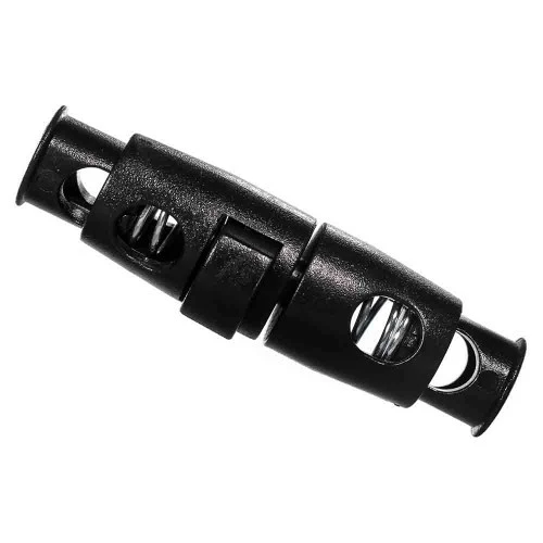 Two Hole Detachable Cord Lock - Black 4 Two Hole Detachable Cord Lock - Black - Image 2