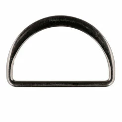 Gray Flat Metal D-Ring - 2 Inch