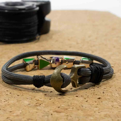 2 Hole Bracelet Anchor Clasp - Bronze And Silver 4 2 Hole Bracelet Anchor Clasp - Bronze And Silver - Image 2