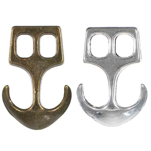 2 Hole Bracelet Anchor Clasp - Bronze And Silver 3 2 Hole Bracelet Anchor Clasp - Bronze And Silver