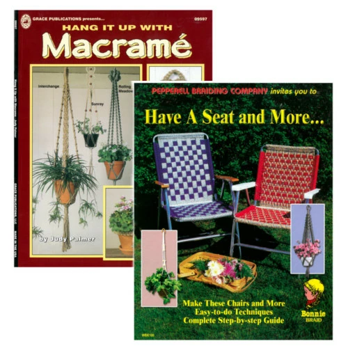 2 Pack Of DIY Macrame Books - Hang It Up & Have A Seat 2 2 Pack Of DIY Macrame Books - Hang It Up & Have A Seat
