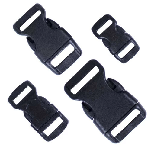 Black Contoured Side-Release Buckles 3 Black Contoured Side-Release Buckles