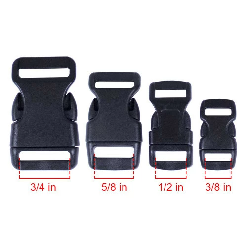 Black Contoured Side-Release Buckles 4 Black Contoured Side-Release Buckles - Image 2