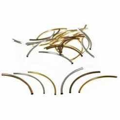 2mm Curved Round Tube Spacer Beads - Different Sizes
