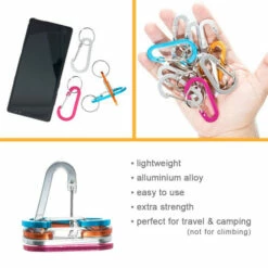 Aluminum Carabiners - Multiple Colors 7 Aluminum Carabiners - Multiple Colors -Home-Tools Sale ALUMBCARB 10COLOR SPLITRING1 2 min 19619.1524146489