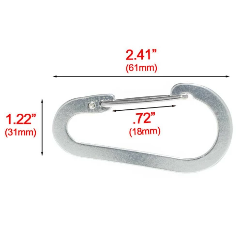 Aluminum Carabiners - Multiple Colors 4 Aluminum Carabiners - Multiple Colors - Image 2
