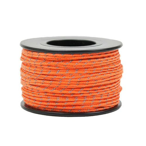 Neon Orange Micro Cord With Reflective Tracers - 125 Feet 3 Neon Orange Micro Cord With Reflective Tracers - 125 Feet