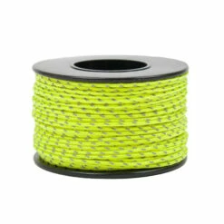 Neon Yellow Micro Cord With Reflective Tracers - 125 Feet