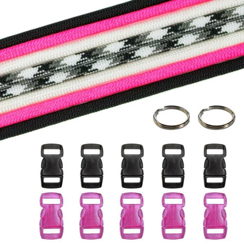 Breast Cancer Awareness Paracord Crafting Kit #1 3 Breast Cancer Awareness Paracord Crafting Kit #1