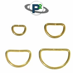 Gold Metal D Rings - Multiple Sizes