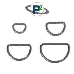 Gun Metal D Rings - Multiple Sizes