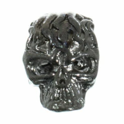 Flaming Skull Bead - Graphite