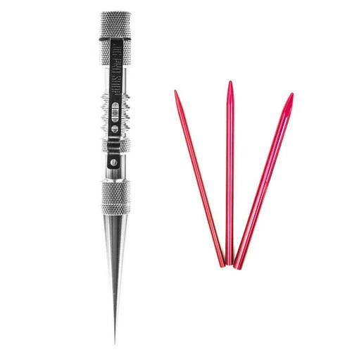 Knotter's Tool - Silver W/ Red Needles 3 Knotter's Tool - Silver W/ Red Needles