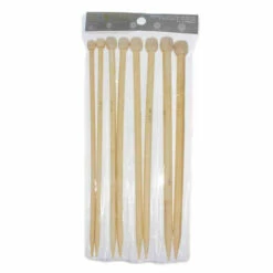 Large Bamboo Knitting Needle Set - 8 Pieces
