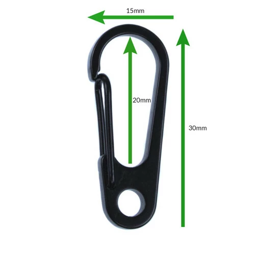 Carabiner (30mm) - Black 4 Carabiner (30mm) - Black - Image 2