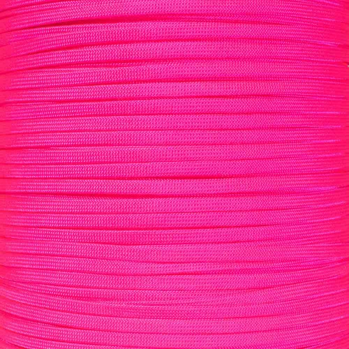 Neon Pink 650 Coreless Paracord - Spools 3 Neon Pink 650 Coreless Paracord - Spools