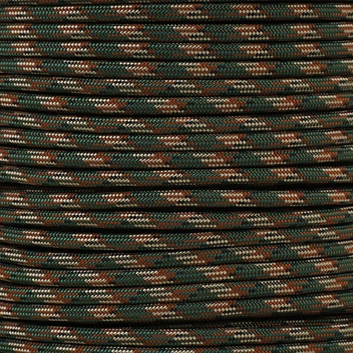 Parachute Cord - Woodland Camo 1/4in Para-Max 3 Parachute Cord - Woodland Camo 1/4in Para-Max