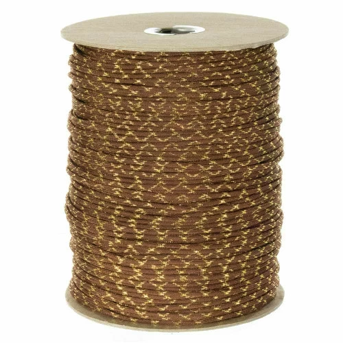 Chocolate Brown With Gold Metallic X 550 Paracord (7-Strand) - Spools 3 Chocolate Brown With Gold Metallic X 550 Paracord (7-Strand) - Spools