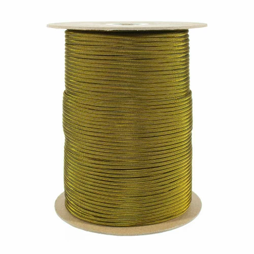 Goldenrod And Black Stripes 550 Paracord (7-Strand) - Spools 3 Goldenrod And Black Stripes 550 Paracord (7-Strand) - Spools