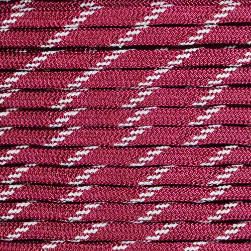 Burgundy - 550 Paracord With Reflective Tracers 3 Burgundy - 550 Paracord With Reflective Tracers