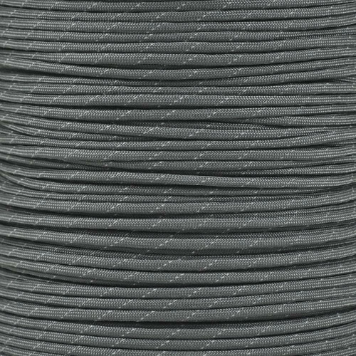 Charcoal Gray - 550 Paracord With Reflective Tracers 3 Charcoal Gray - 550 Paracord With Reflective Tracers