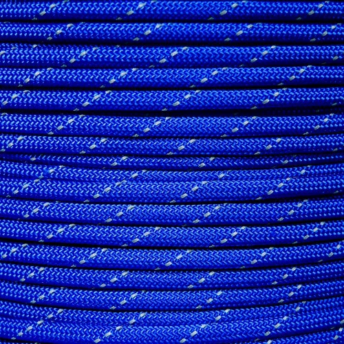Electric Blue - 550 Paracord With Reflective Tracers 3 Electric Blue - 550 Paracord With Reflective Tracers