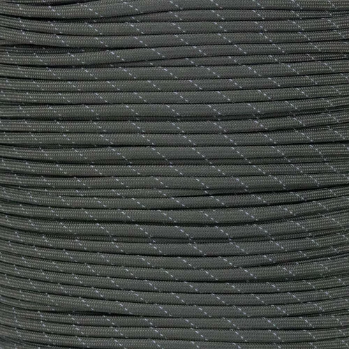 Olive Drab - 550 Paracord With Reflective Tracers 3 Olive Drab - 550 Paracord With Reflective Tracers
