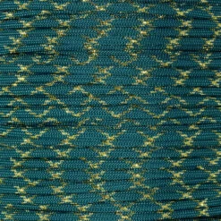 Teal With Gold Metallic X - 550 Paracord