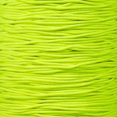 Neon Yellow 1/16 Inch Elastic Cord - 1300 Foot Spool 3 Neon Yellow 1/16 Inch Elastic Cord - 1300 Foot Spool