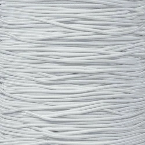 White 1/16 Inch Elastic Cord - 1300 Foot Spool 3 White 1/16 Inch Elastic Cord - 1300 Foot Spool