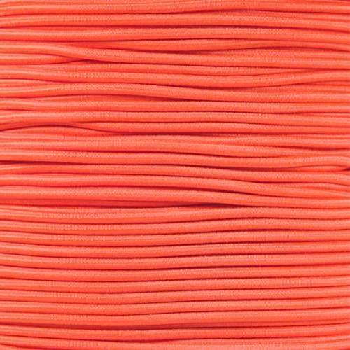 Neon Orange 1/8 Inch Shock Cord - Spools 3 Neon Orange 1/8 Inch Shock Cord - Spools