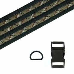Paracord Dog Collar Kit - Desert Camo/Black