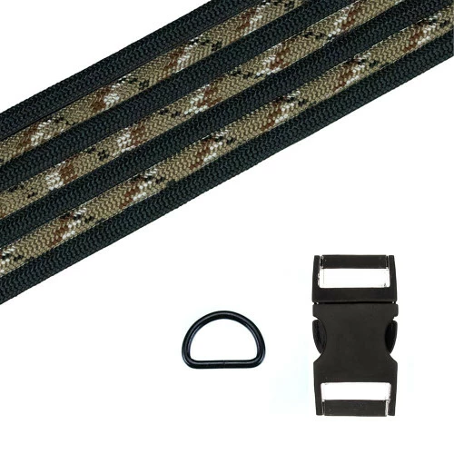Paracord Dog Collar Kit - Desert Camo/Black 3 Paracord Dog Collar Kit - Desert Camo/Black