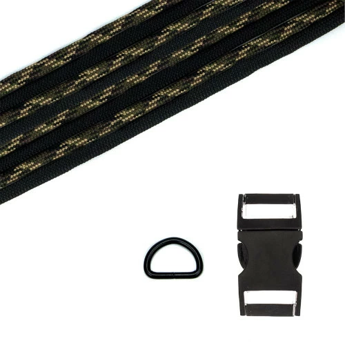 Paracord Dog Collar Kit - R Camo / Black 3 Paracord Dog Collar Kit - R Camo / Black