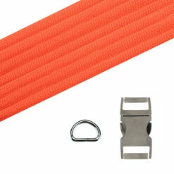 Paracord Dog Collar Kit - Neon Orange