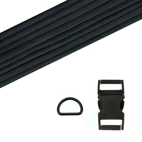 Paracord Dog Collar Kit - Black 3 Paracord Dog Collar Kit - Black
