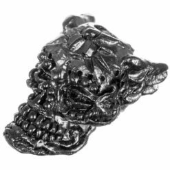 Anquilo Sugar Skull Bead - Hematite Matte Plated