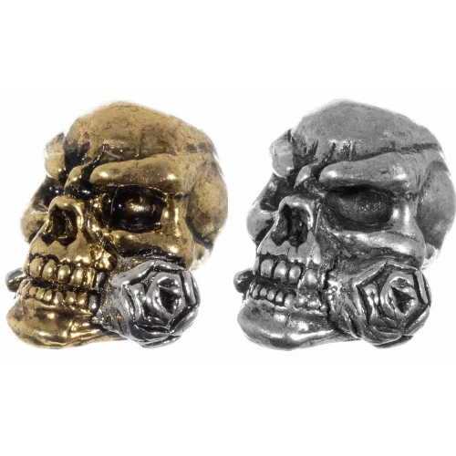 Rose Skull Bead - Multiple Colors 3 Rose Skull Bead - Multiple Colors