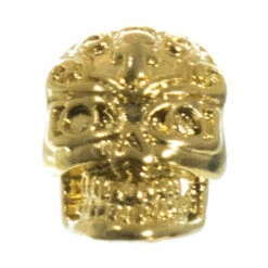 Swirl Skull Bead - Gold