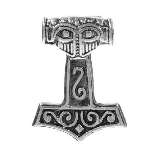 Double Sided Thor Hammer Pendant - Silver 3 Double Sided Thor Hammer Pendant - Silver