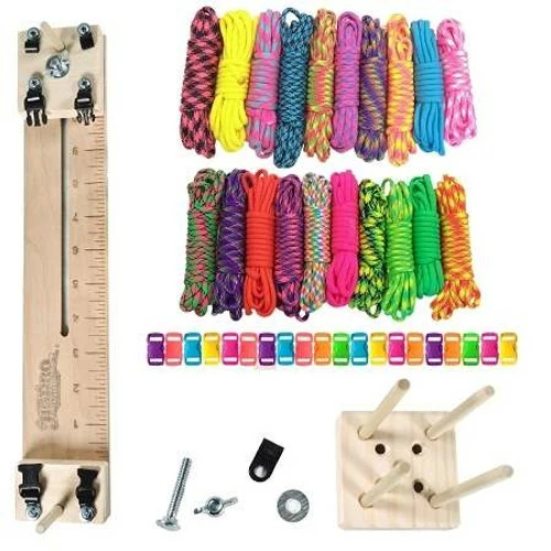 Paracord Crafting Kit W/ Pocket Pro Jig & Monkey Form - Big Neon 3 Paracord Crafting Kit W/ Pocket Pro Jig & Monkey Form - Big Neon