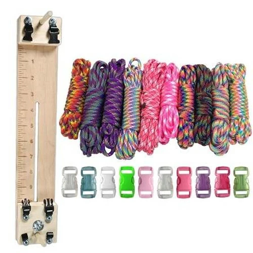 Paracord Combo Crafting Kit With A 10" Pocket Pro Jig - Tie Dye 3 Paracord Combo Crafting Kit With A 10" Pocket Pro Jig - Tie Dye